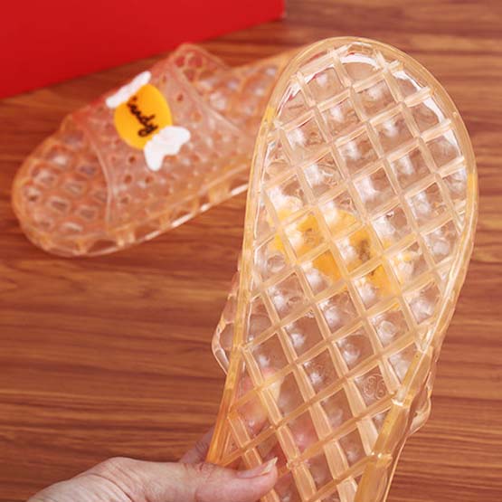 WTEMPO PVC Summer Flat Heel Breathable Cool Thick Slippers Women Large Size Casual Non Slip Wear-resistant Slippers