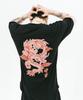 Nasyujeueol Red Dragon Soaring Short Sleeve T-Shirt [Black]