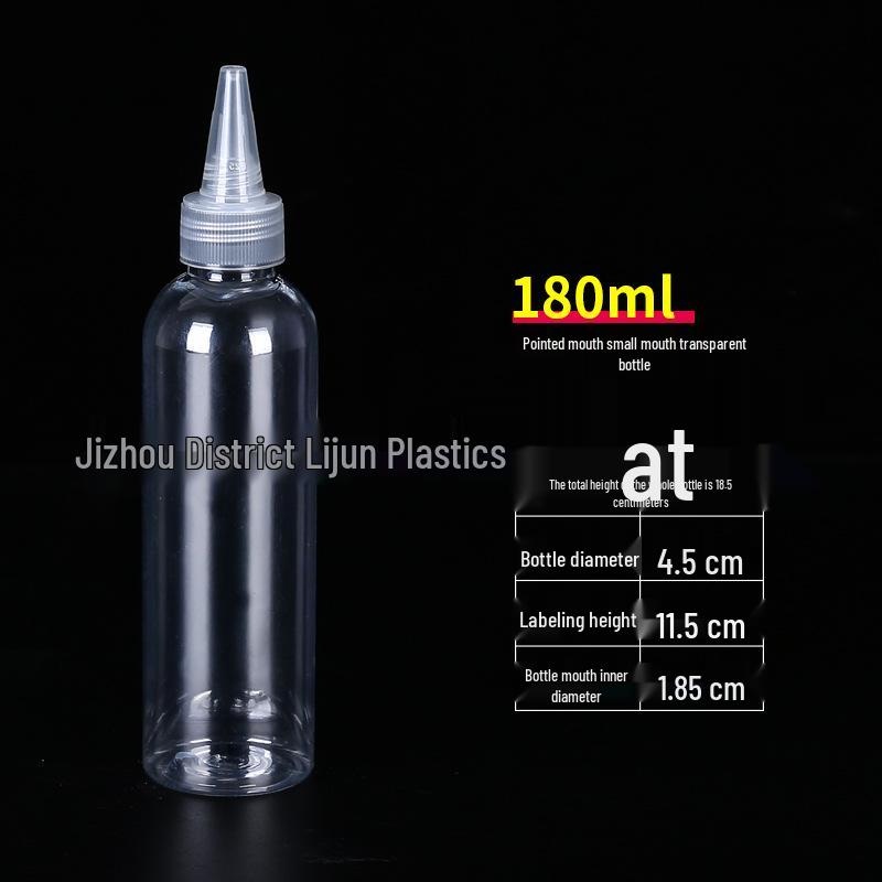 5-200ml Clear Pointed Tip Plastic Dropper Bottle