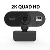HD 1080P/2K USB Camera for Desktop & Laptop - Live Streaming & Online Classes, Driver-Free