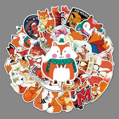 50 Listiger Fuchs Niedlicher Cartoon Guka Personalisiertes DIY Dekoratives Gepäck Kühlschrank Auto Kreative Aufkleber