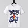 Summer New Pokémon Animation Print White Tshirt Mens and Womens Original Style Loose Casual Trend Versatile Shortsleeved Top