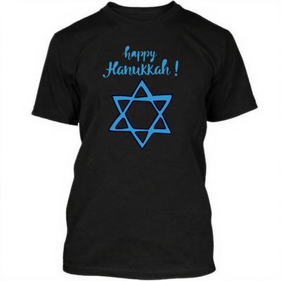 Israel Blue Flag Symbol Sign Happy Hanukkah Jewish White Men T Shirt Tee Tops High Quality Cotton Tshirt Creative Sweatshirt