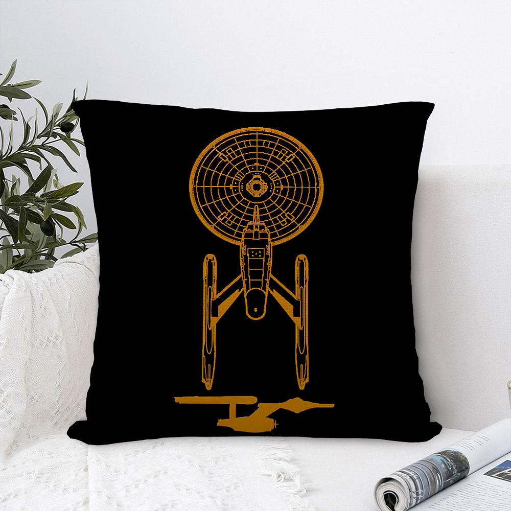 S-Star T-Trek Schiff Film Kissenbezug Sofa Dekorativ Zuhause Doppelseitiger Druck Plüsch Quadratische Wurfkissenbezüge Kissen Dekor