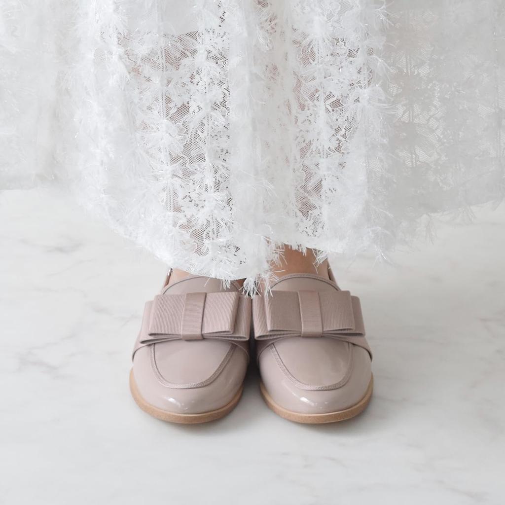 Bridget Birkin Grosgrain Ribbon Rain Loafers 544020 Women's Size 22.5cm