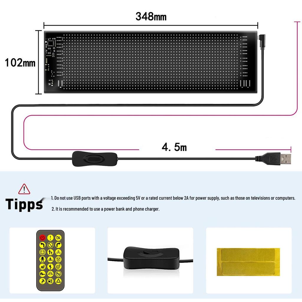 Bluetooth Controlled LED HD Flexible Advertising Display for Shopfronts
