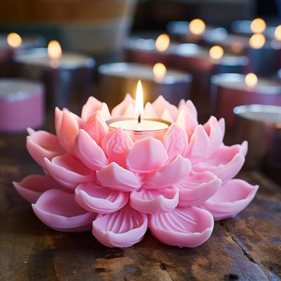 Grande fiore di loto candela stampo in silicone fai da te intagliato fiore di loto stampo per sapone decorazione torta al cioccolato forniture decorazioni per la casa regali