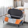 Printed Storage Ottoman Cover Stretch Rectangular Foldable Footstool Covers Long Piano Bench Stool Cover Sofa Footrest Slipcover