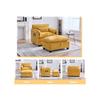 Fauteuil moderne - MUVOE - Surdimensionné - Tissu chenille - Repose-pieds - Poche de rangement