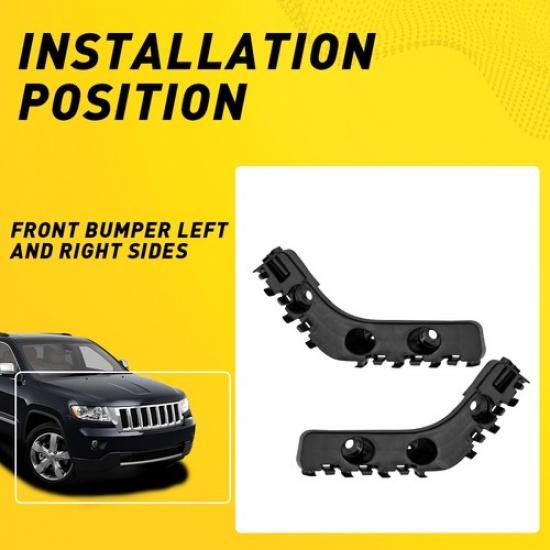 Pair Bracket Bumper Front Left+Right Side For Jeep Grand Cherokee 2011 2012 2013