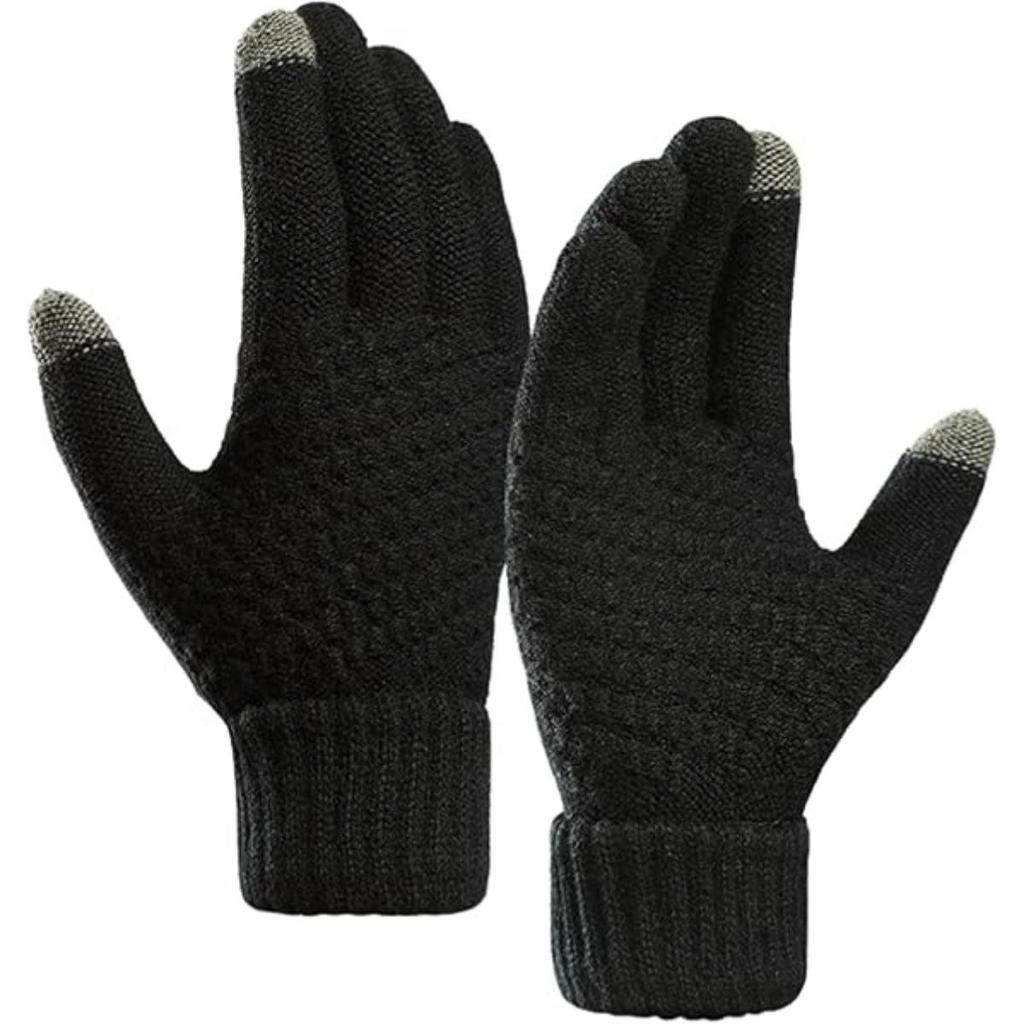 Guanti Caldi per Donna e Uomo Guanti Lavorati a Maglia Foderati in Pile