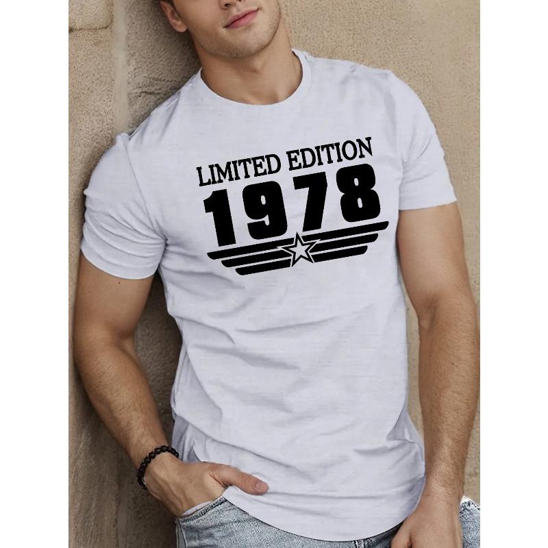 European sizes Men's Short Sleeve T-shirt Geometric-pattern Summer Regular T-shirt Casual Comfortable Top For Men