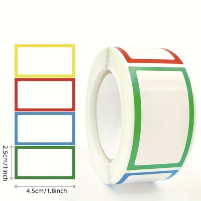 1 Rolo, 500 Adesivos Coloridos em Branco para Marcação à Mão, Embalagem em Rolo, Etiquetas de Classificação, Adesivos para Garrafas Grandes, Etiquetas para Especiarias, Adesivos para Latas