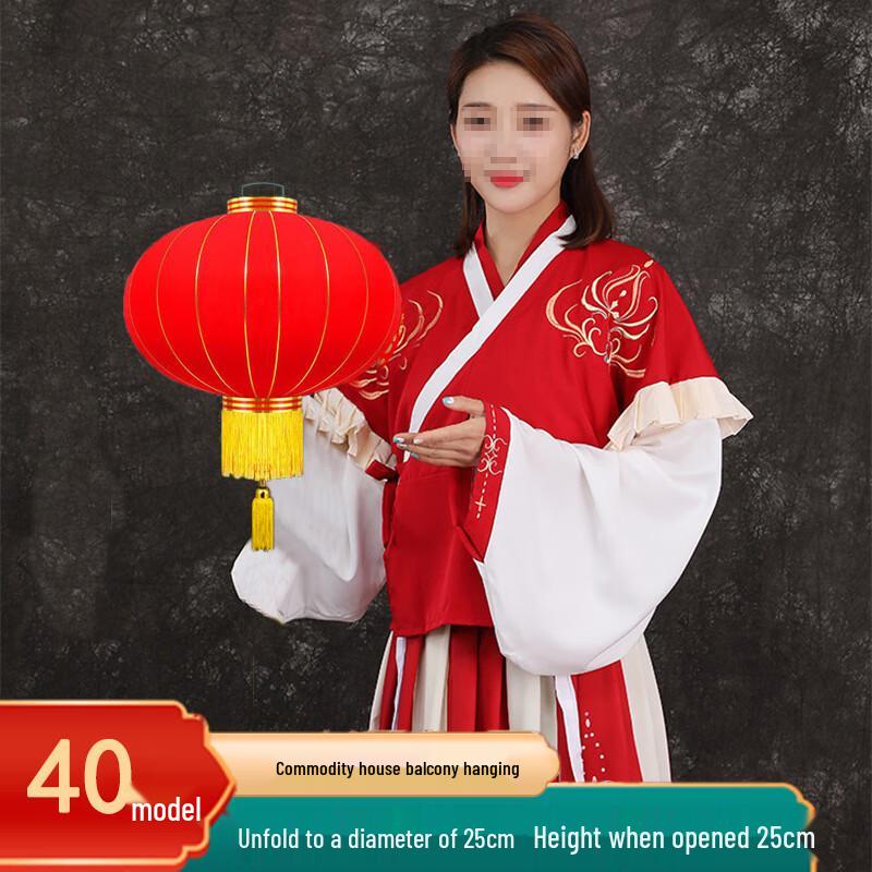 

HEIXIE Flocked Red New Year Lantern