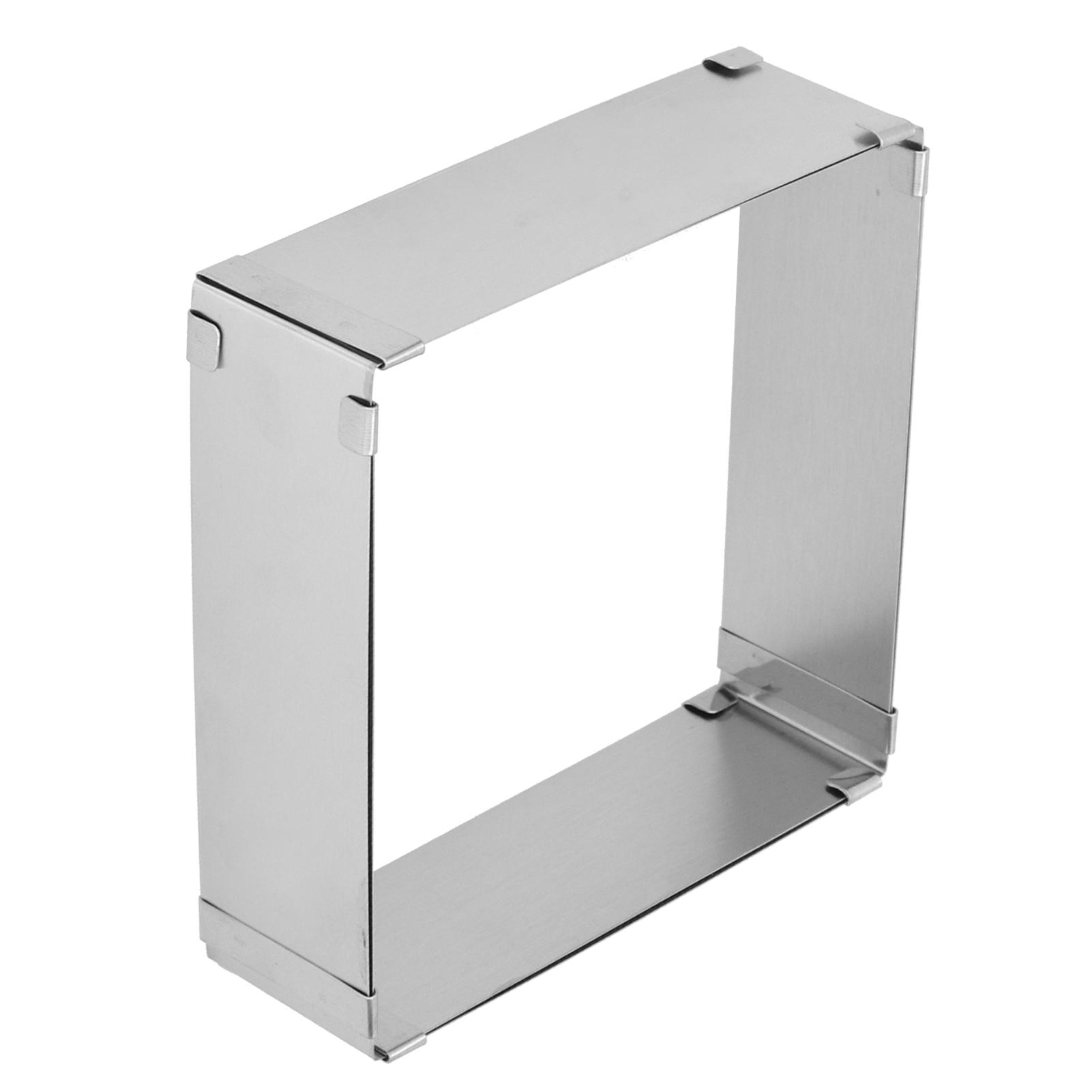 

Stainless Steel Square Mousse Ring Retractable Biscuits Cake Mold Kitchen DIY Baking ToolsL 16 28cm