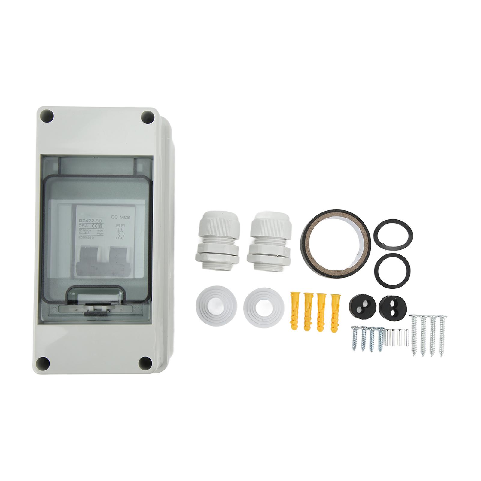 

DC Miniature Circuit Breaker 2P 25A IP65 Pa66 Housing Circuit Breaker for Solar Off Grid System 1000V