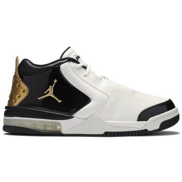 Air Jordan Big Fund Premium White Metallic Gold Unisex Sneakers Metallic-Gold-Black CI2216-100