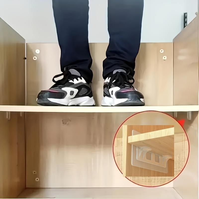 14pcs Transparent Acrylic Shelf Brackets - Non-Drilling Adhesive Mounting Hardware for Kitchen Cabinets, Bookshelves & Home Organization