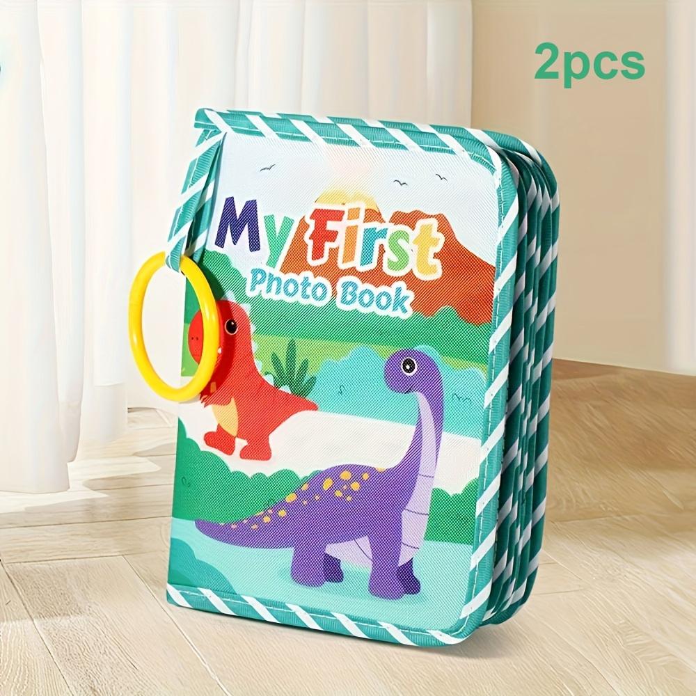 Album di debutto per neonati, album in tessuto morbido con specchio, cornice per collage personalizzata di famiglia e amici, cornice in tessuto pieghevole, tema animali ricreativi