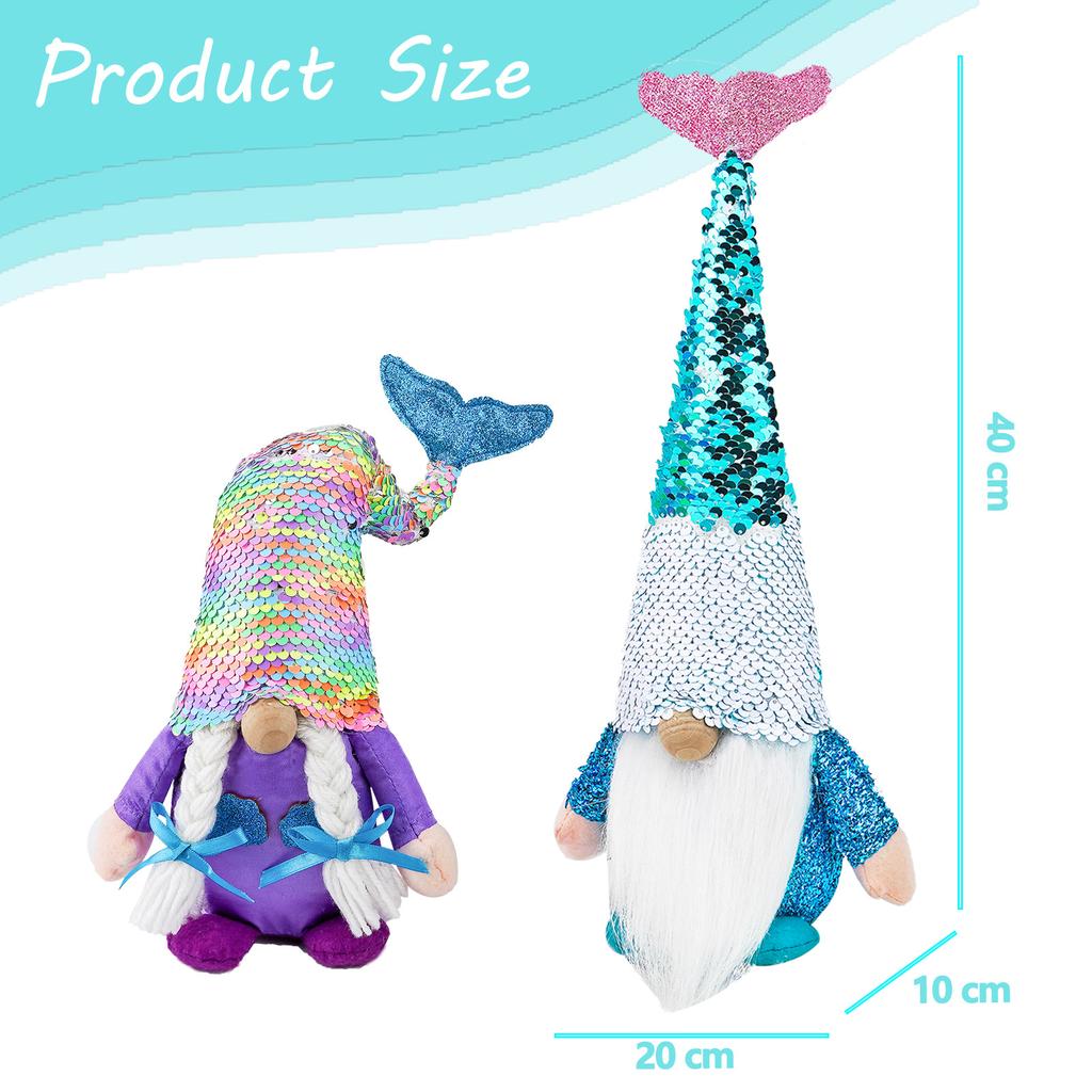 Summer Ocean Festival Mermaid Faceless Doll Dwarf Elderly Doll Decoration Living Room Decoration Figurines Room Decor