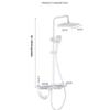 Upgrade White Hot Cold Bathroom Shower Set with LED Display Piano Keys Bath Shower Rain Shower Faucet Bathroom Accessories Brass