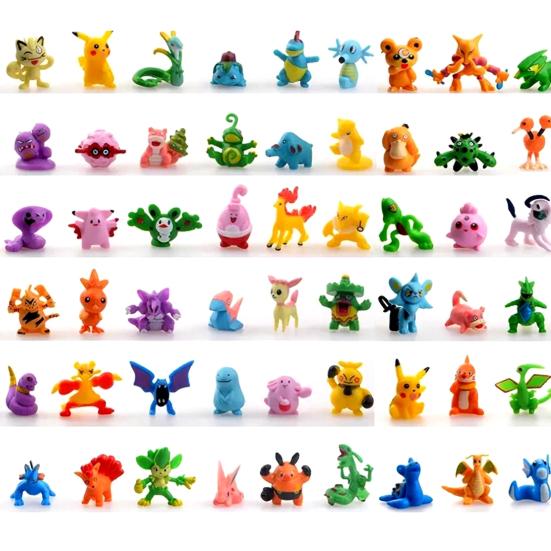 144Pcs Figurine Lively Cartoon Images PVC Adorable Mini Figure Dolls for Study Desk