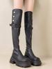 Knight Boots Women's 2025 Autumn and Winter New Thick-soled Small Martin Boots Over Knee Boots Skinny Boots