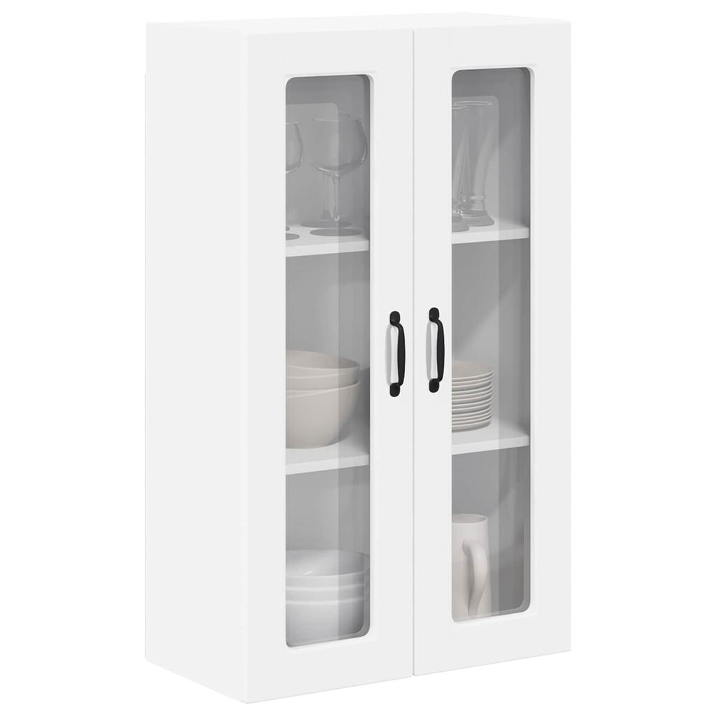 Wall Mounted Glass Cabinet PORTO White 60 x 31 x 100 cm Particleboard