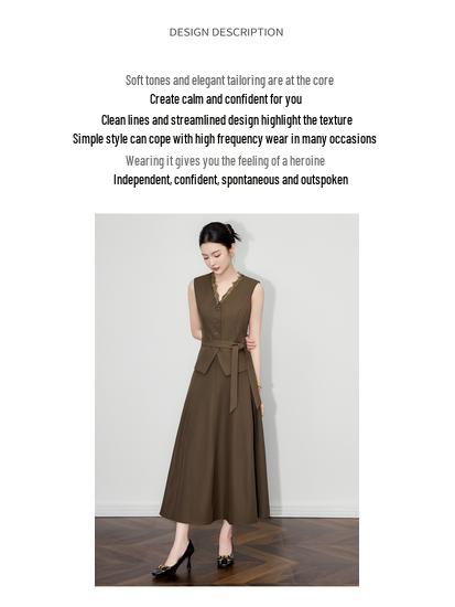 Elegant Lace V-Neck Vest & Midi Skirt Set - Women's New Autumn Style