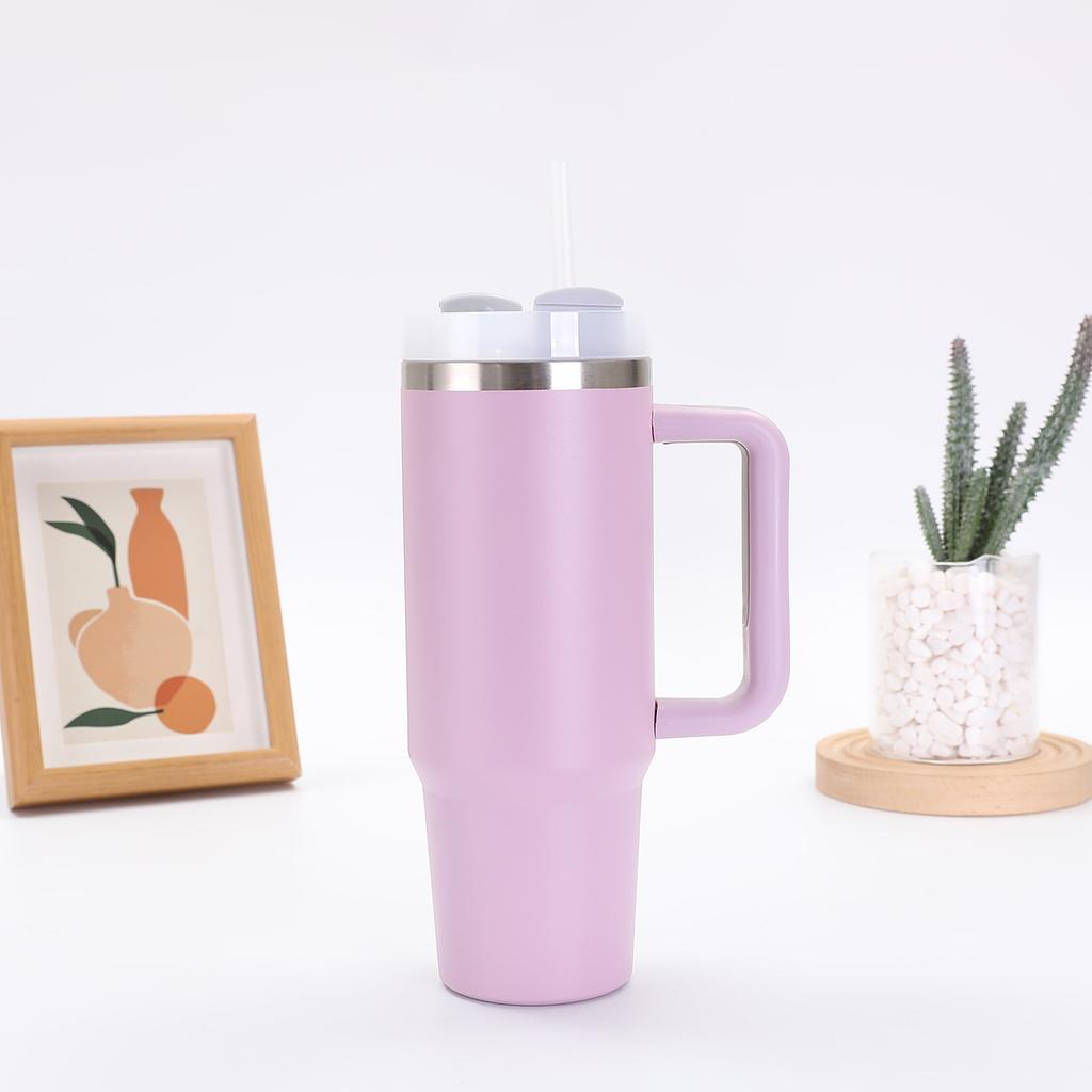 Handle Ice Bully Cup Large Capacity Stainless Steel Thermos Cup with Straw Accompanying Car Cup