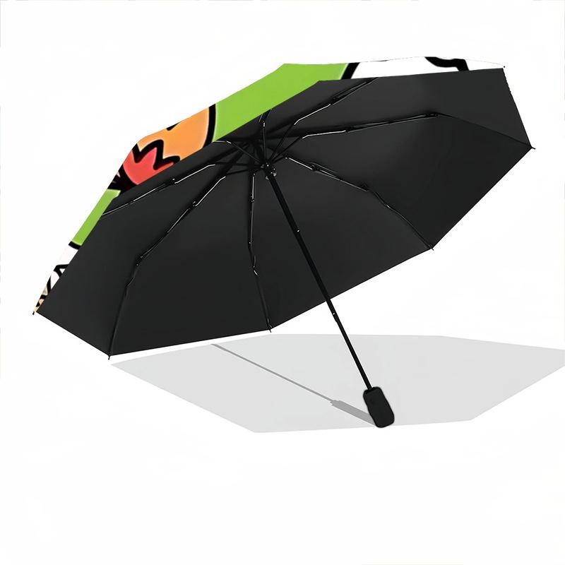 1pc Hello Kitty Automatic Opening/Closing Umbrella - Portable Three-Fold Design with 8-Bone Iron Frame - Outdoor for Fans, Travelers, Everyday Use - I