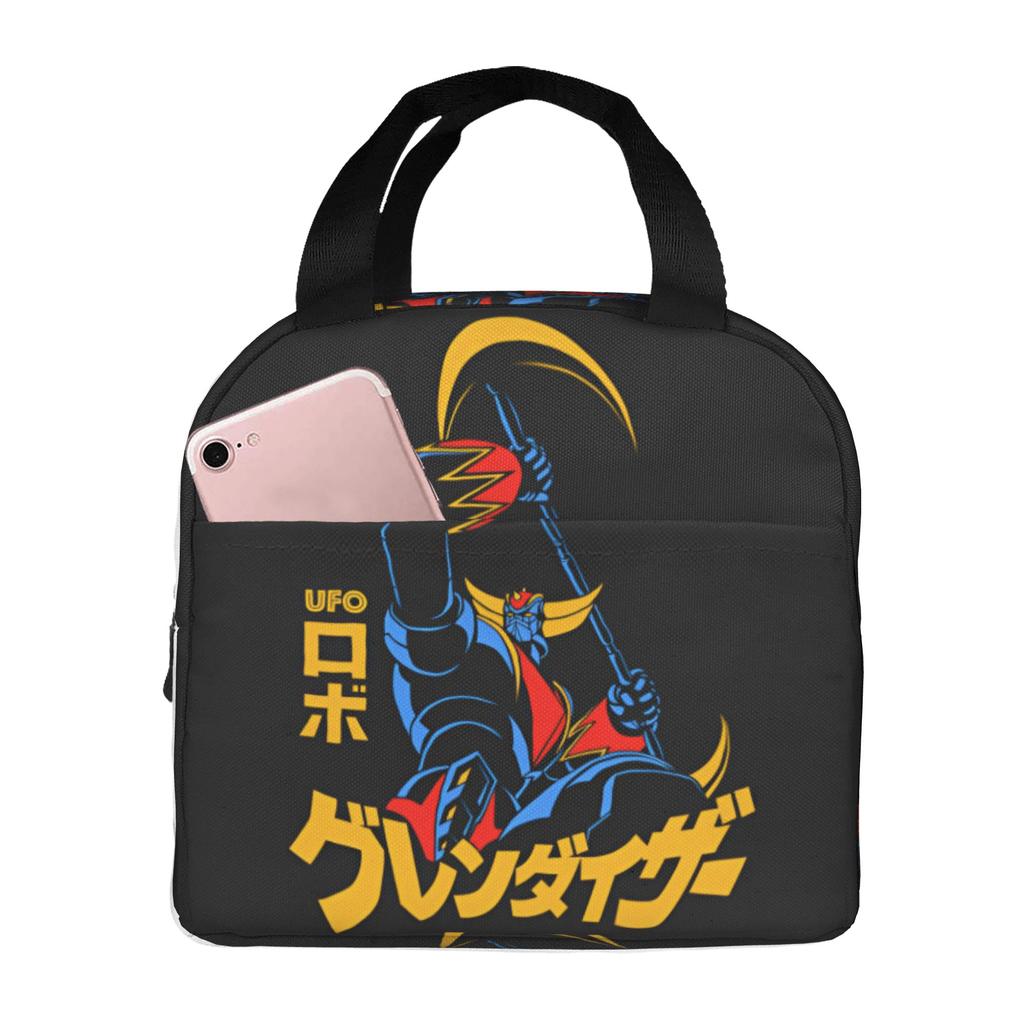 Custom Robo Grendizers Insulated Lunch Tote Bag for Women Men Anime Portable Cooler Thermal Bento Box Outdoor Camping Travel