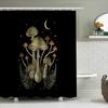 Mushroom Forest Shower Curtain Woodland Nature Decor Cottagecore Bathroom Set Vintage Botanical Shower Liner