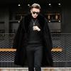 Nerzmantel für Herren, ganzer Nerz, Herbst und Winter, neu, verdickt, lang, lässig, großer Herren-Kunstpelzmantel, Herrentrend