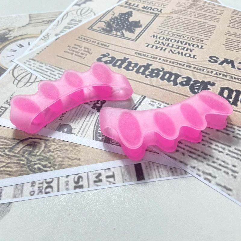 1Pair (2pcs) New Soft Gel Toe Separator Bunion Corrector Hammer Toe Straightener Spacers Stretcher Foot Care Tool