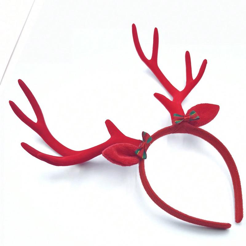 

Christmas Snowflake Antler Headband: Cute Winter Hair Accessory for Women