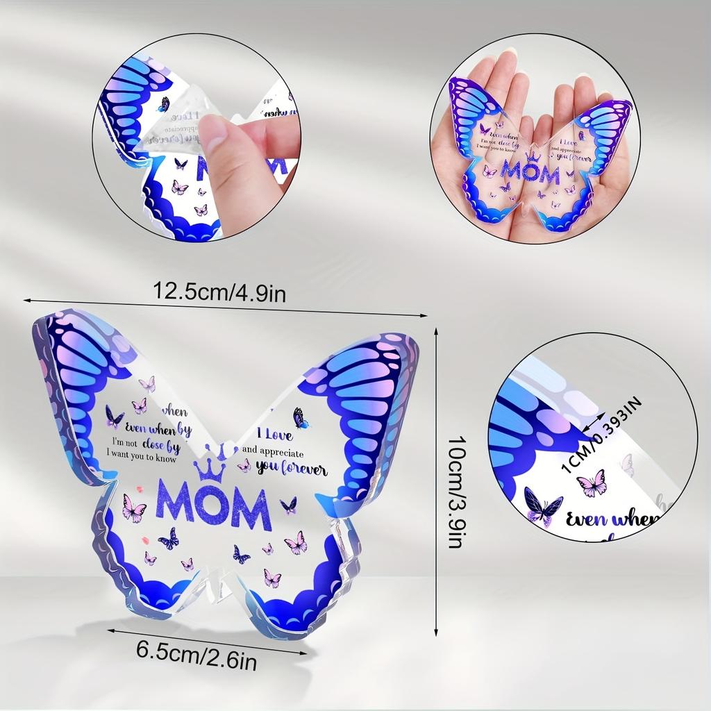 2D Flat Acrylic Butterfly Decoration, Indoor and Outdoor Decoration - No Battery/electricity Required, Free Day Decoration, Shop Decorat