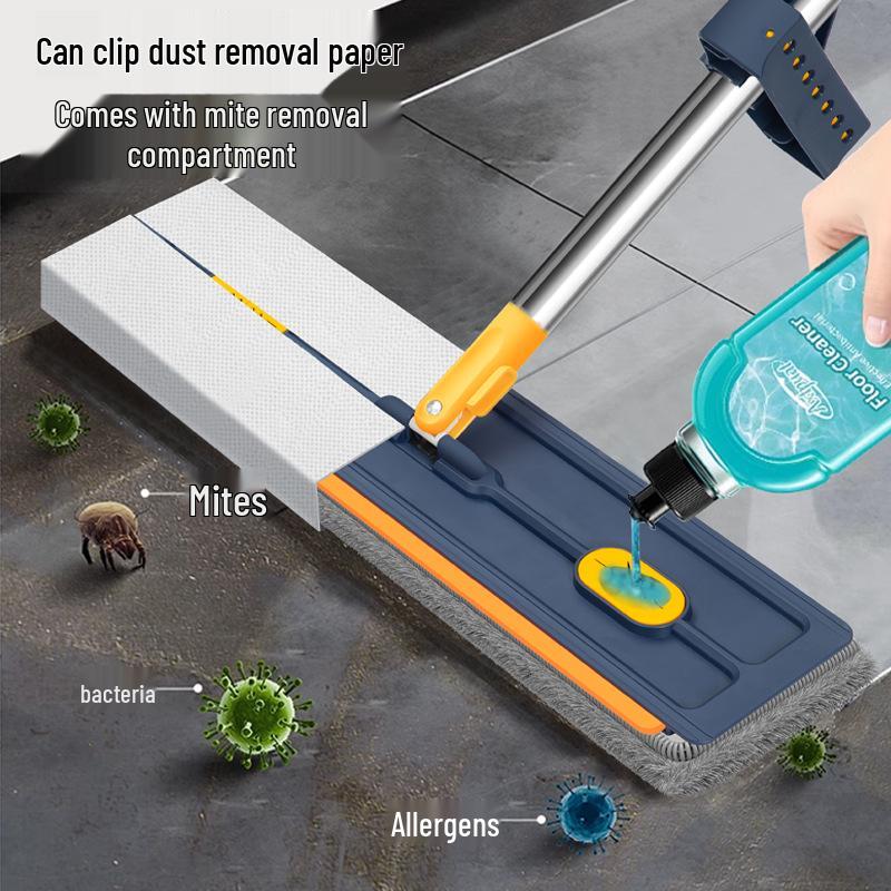 Jia Chuang 42CM Hands-Free Absorbent Flat Mop for Household Cleaning