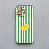 Red Blue Stripe Fruits Lemon Cherry Phone Case for IPhone 13 Mini 12 11 Pro Max 17 16 15 14 Pro Max Plus XR XS X Back Cover