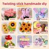 DIY Plush Stem Chenille Wire Pipe Creative Wires Cleaners Colorful Chenille Stems Wired Twist Stick Hair Strip Kid Handmade