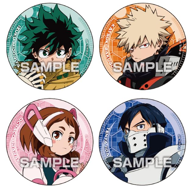 Ensky My Hero Academia Can Badge Collection Soda Toy Set of Gum, Flavor, Gum/Candy [BOX 10]