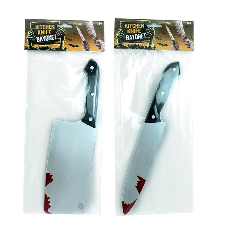 Halloween Masquerade Prank Props: Bloody Plastic Kitchen Knife