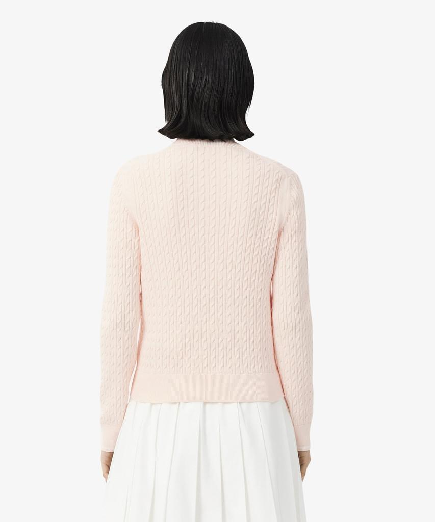 LACOSTE Women'S Cable Tipping Long Sleeve Sweater Af3241-56N N6I