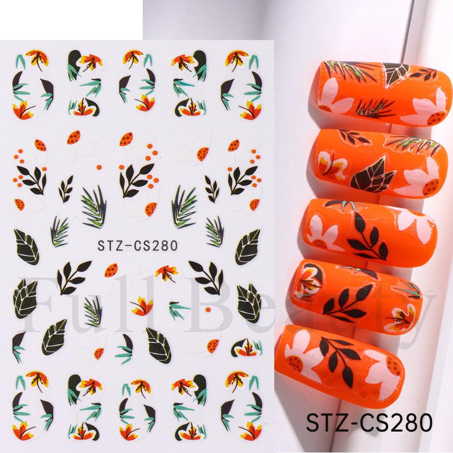 Nail Art Sticker Autumn And Winter Lace Sweater Flower Small Flower Branch Small Fresh Adhesive Nail Sticker