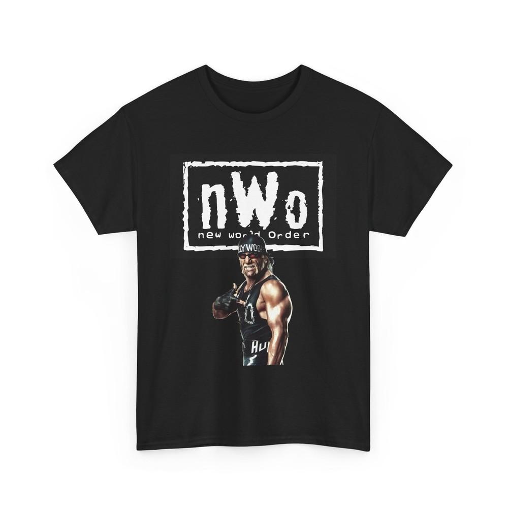 NWo Unisexové tričko z těžké bavlny, Retro wrestlingové tričko, Tričko pocty Hollywoodu Hoganovi