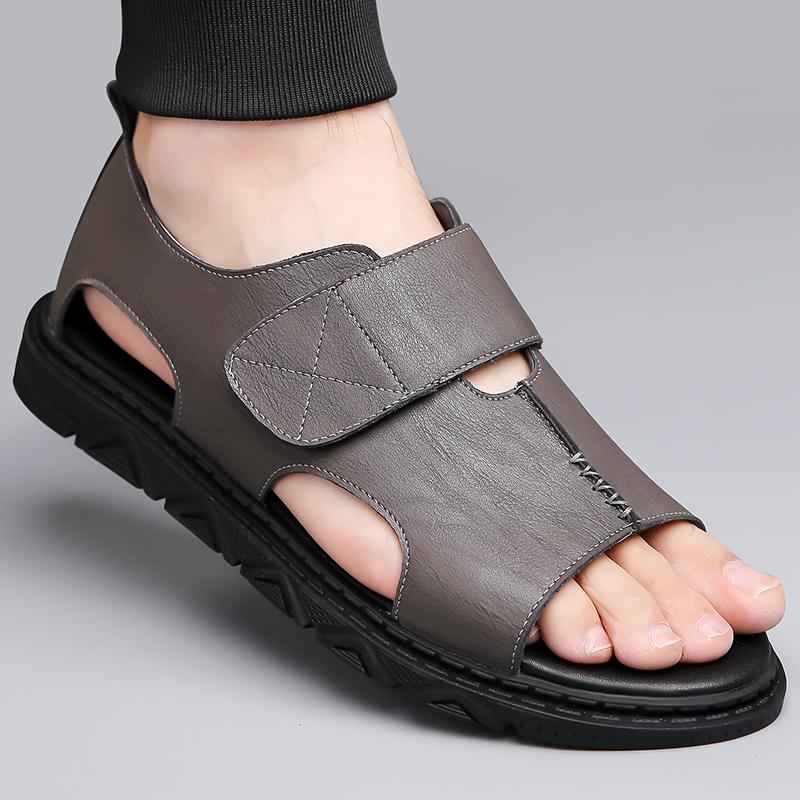 Fashion Summer British Men's Sandals Classic business retro style Gentleman's Daily Office Leisure tourism walking leather shoes