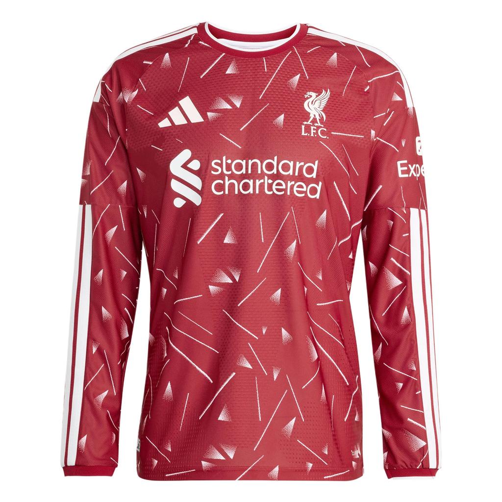 Adidas X Liverpool FC 26/27 Home Authentic Dry Fit Striped Long Sleeve Football Shirt Men tops KB8251