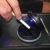 1PC Portable LED Smoke Car Ashtray Cigarette Ash Holder Creative Cup Automatic Light Indicator Ashtray Car Cup Holder Accessory
