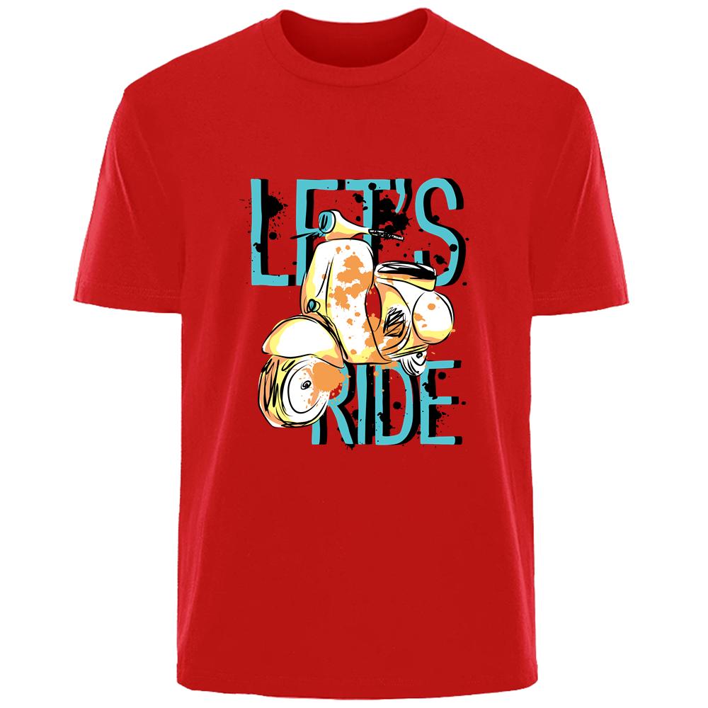 

Ретро скутер с принтом, летняя мужская высококачественная дышащая футболка из 100% хлопка, впитывающая пот, повседневная модная мужская уличная одежда