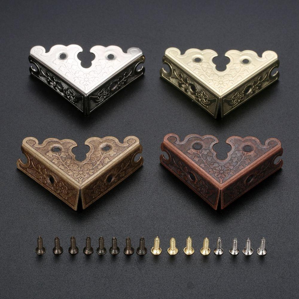 Nails Jewelry Box Guard Corner Protectors Furniture Hardware Corner Brackets Decorative Protectors